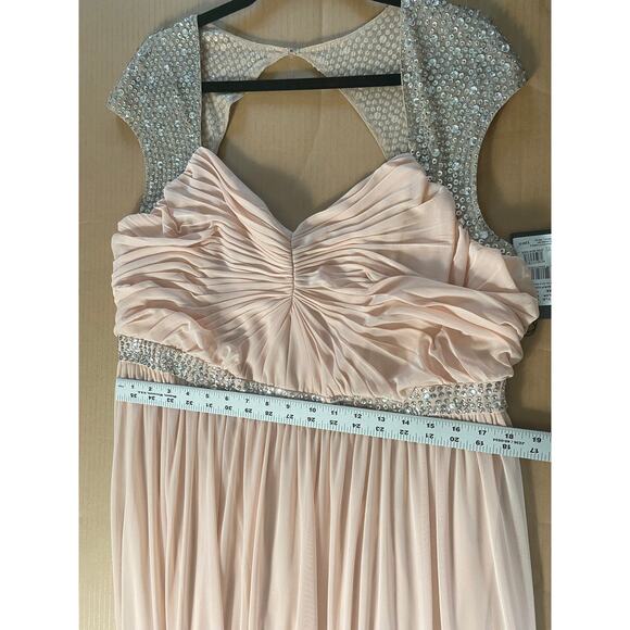 NWT ADRIANNA PAPELL DRESS GOWN 16W PINK MOTHER OF THE BRIDE BRIDESMAID FORMAL - Picture 15 of 16